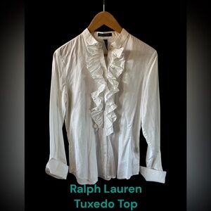 Ralph Lauren Puffy shirt tuxedo top